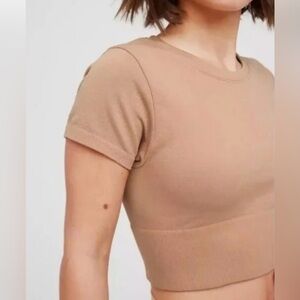 Offline by Aerie Women Seamless Cropped Tee T-Shirt Top Size M Athletic, NEW